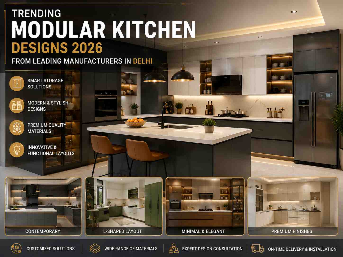 best modular kitchen manufacturers in Delhi